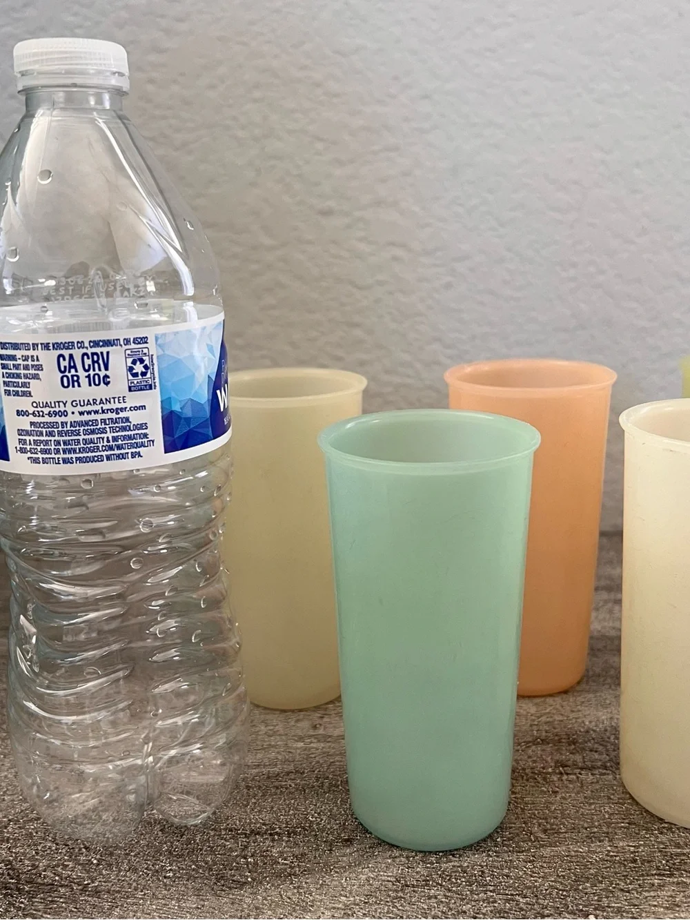Vintage Set of 6 Retro 70s Tupperware Pastel 6oz Tumblers juice cups